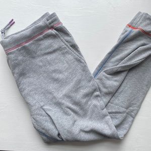 Bombas gray sweatpants with red, pink, blue, purple and yellow colors size L